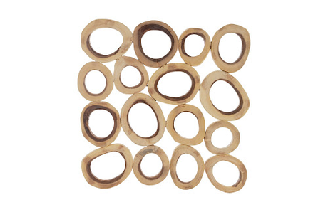 Phillips Collection Chuleta Rings Wall Art Chamcha Wood Square LG Accent