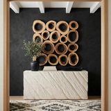 Phillips Collection Chuleta Rings Wall Art Chamcha Wood Square LG Accent