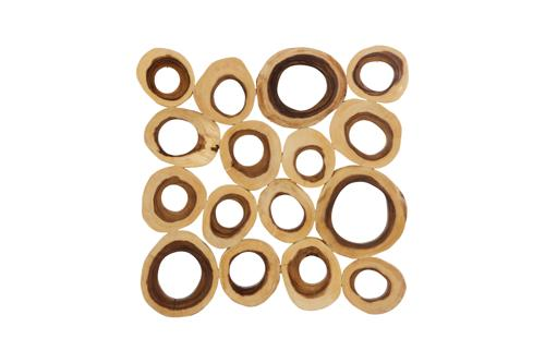 Phillips Collection Chuleta Rings Wall Art Chamcha Wood Square LG Accent
