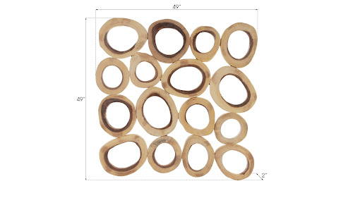 Phillips Collection Chuleta Rings Wall Art Chamcha Wood Square LG Accent