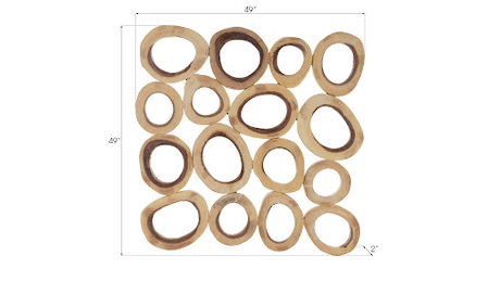 Phillips Collection Chuleta Rings Wall Art Chamcha Wood Square LG Accent