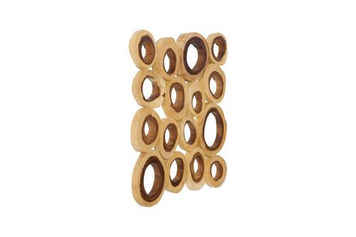 Phillips Collection Chuleta Rings Wall Art Chamcha Wood Square LG Accent