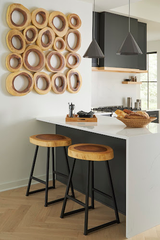 Phillips Collection Chuleta Rings Wall Art Chamcha Wood Square LG Accent