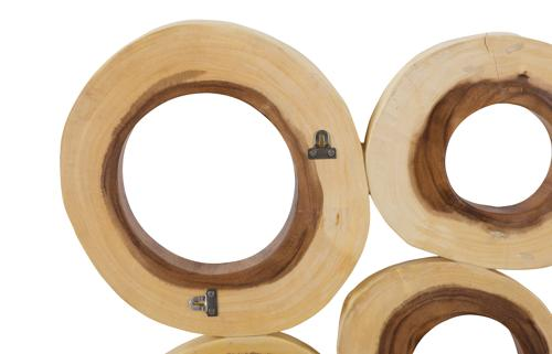 Phillips Collection Chuleta Rings Wall Art Chamcha Wood Square SM Accent