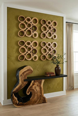 Phillips Collection Chuleta Rings Wall Art Chamcha Wood Square SM Accent
