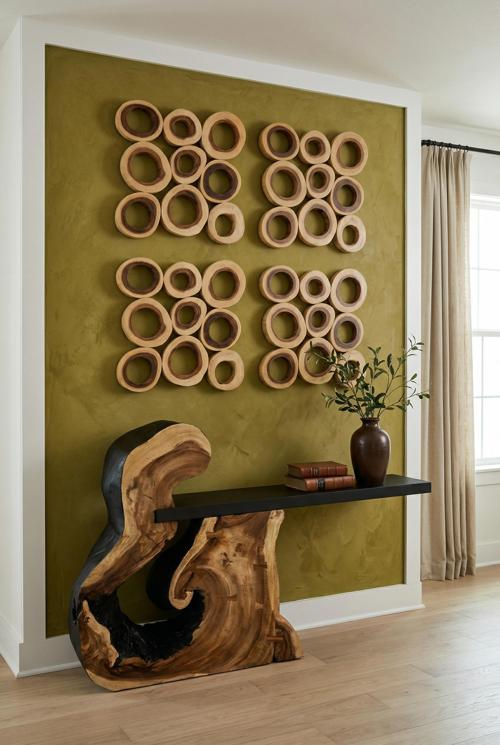 Phillips Collection Chuleta Rings Wall Art Chamcha Wood Square SM Accent