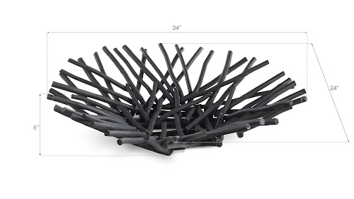 Phillips Collection Stick Short Black Bowl