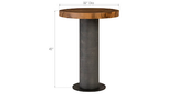 Phillips Collection Concrete Bar Table Chamcha Wood Top Bar Stool