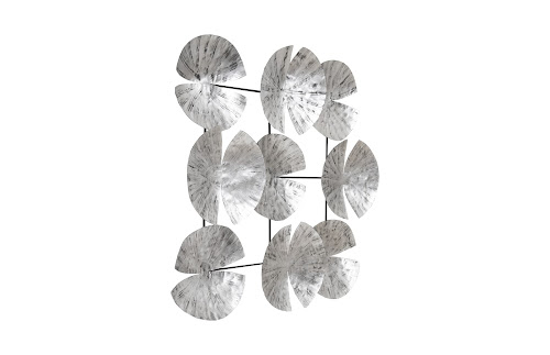 Phillips Collection Ginkgo Leaf Wall Art 9 Leaves Silver Accent