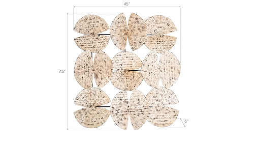 Phillips Collection Ginkgo Leaf Wall Art 9 Leaves Silver Accent