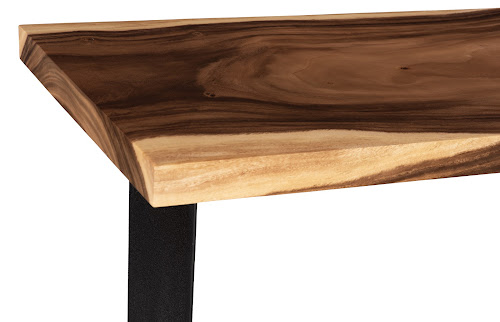 Phillips Collection Iron Frame Bar Table, Natural Brown Bar Stool