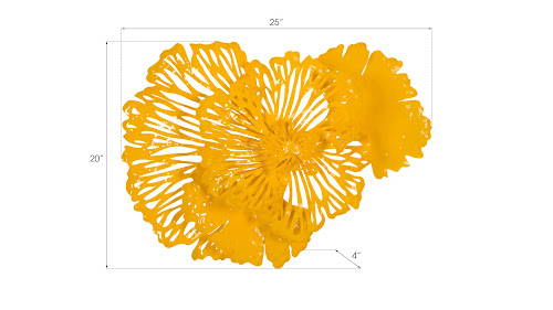 Phillips Collection Flower Wall Art Small Dandelion Metal Accent