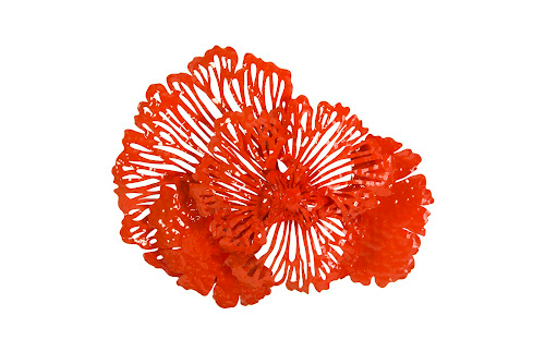 Phillips Collection Flower Wall Art Small Coral Metal Accent