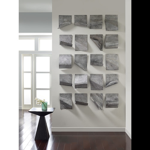 Phillips Collection Pages Wall Tiles, Antique Iron, Assorted Silver Accent