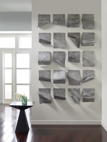 Phillips Collection Pages Wall Tiles, Antique Iron, Assorted Silver Accent