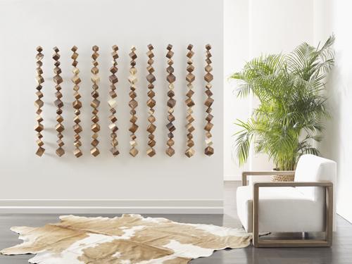 Phillips Collection Dice Wall Art Chamcha Wood Natural Accent