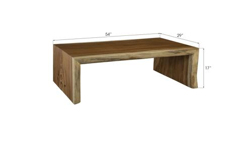 Phillips Collection Waterfall Brown Coffee Table
