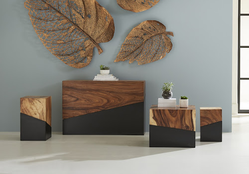 Phillips Collection Geometry  Table Brown Console