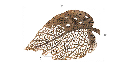 Phillips Collection Birch Leaf Wall Art Copper MD Accent