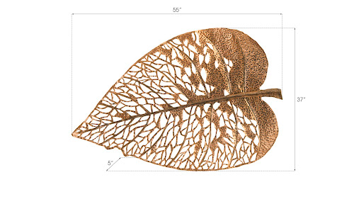 Phillips Collection Birch Leaf Wall Art Copper LG Accent