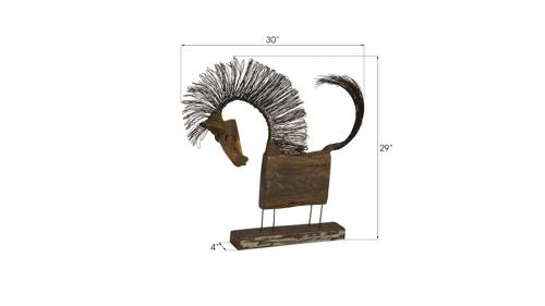 Phillips Collection Wire Horse Sculpture Long Body Accent