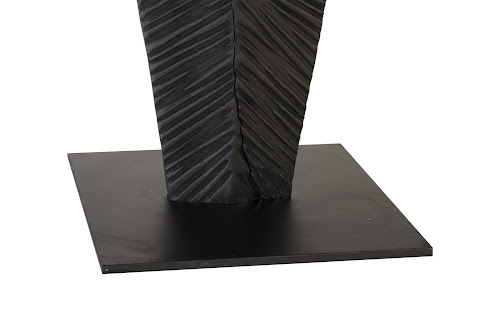 Phillips Collection Carved Leaf on Stand Burnt LG Accent