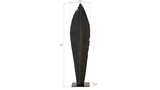 Phillips Collection Carved Leaf on Stand Burnt LG Accent