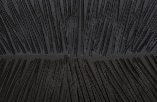 Phillips Collection Carved Leaf on Stand Burnt MD Accent