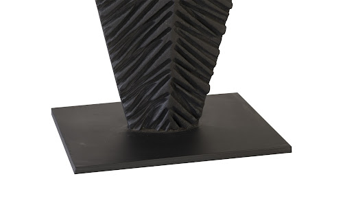 Phillips Collection Carved Leaf on Stand Burnt MD Accent