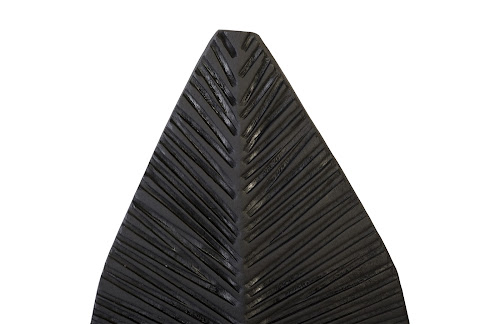 Phillips Collection Carved Leaf on Stand Burnt SM Accent