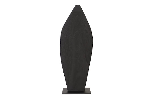 Phillips Collection Carved Leaf on Stand Burnt SM Accent