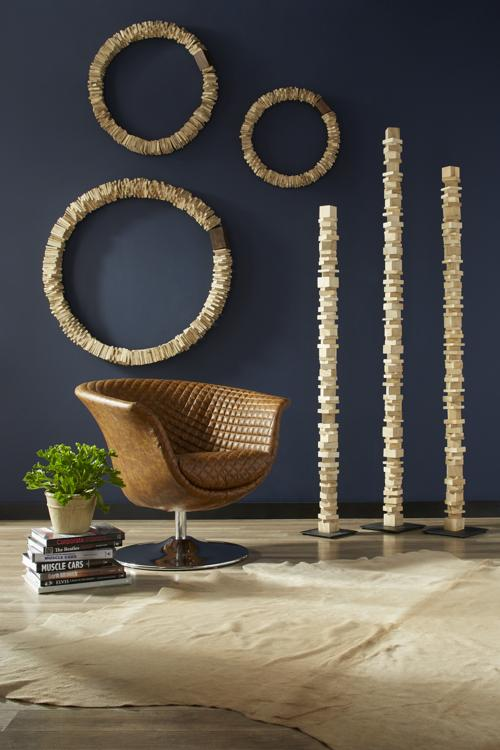 Phillips Collection Stacked Wall Ring Bleached MD Accent