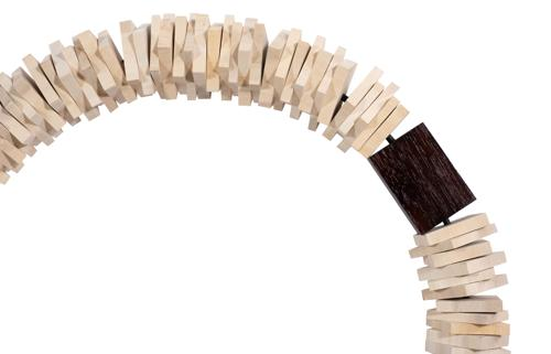 Phillips Collection Stacked Wall Ring Bleached SM Accent
