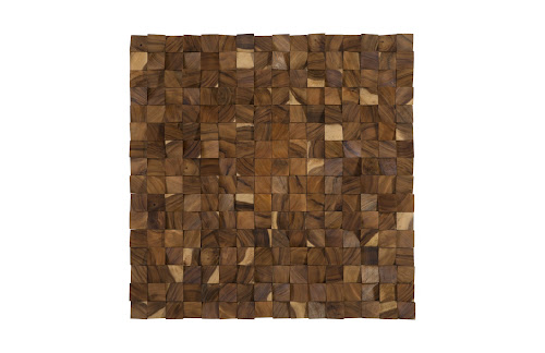 Phillips Collection Blocks Chamcha Wood Natural LG Wall Art