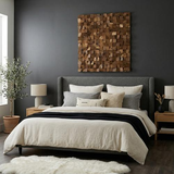 Phillips Collection Blocks Chamcha Wood Natural LG Wall Art