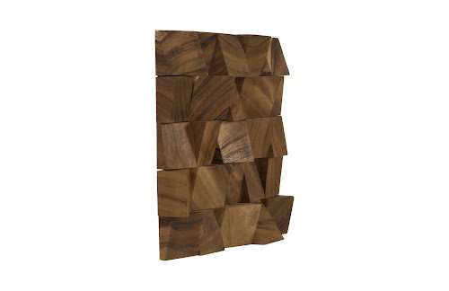 Phillips Collection Blocks Wall Tile Chamcha Wood Natural Wall Art