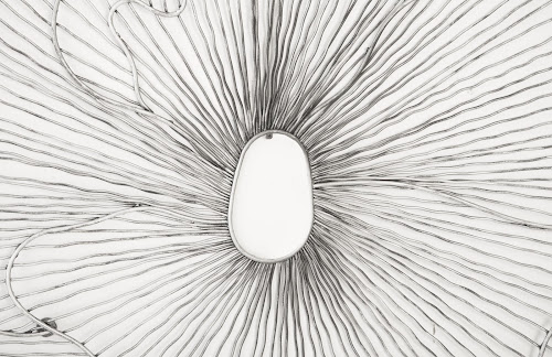 Phillips Collection Poppy Flower Wall Art Silver/Black LG Accent