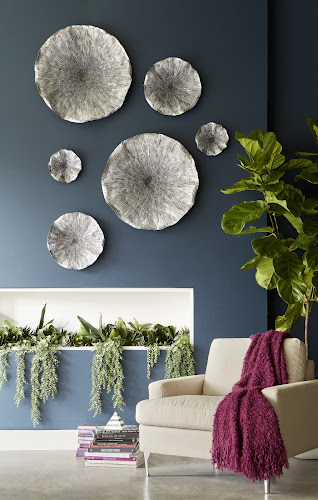 Phillips Collection Lotus Silver/Black SM Wall Art