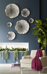 Phillips Collection Lotus Silver/Black SM Wall Art