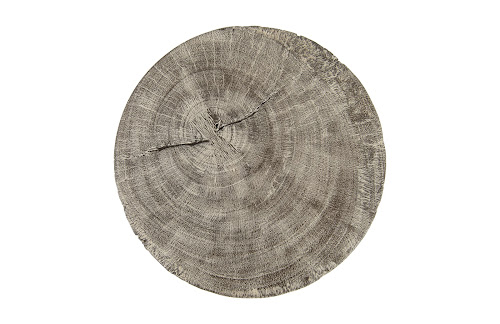 Phillips Collection Curved Wood , Thick , Gray Stone Gray Stone Stool