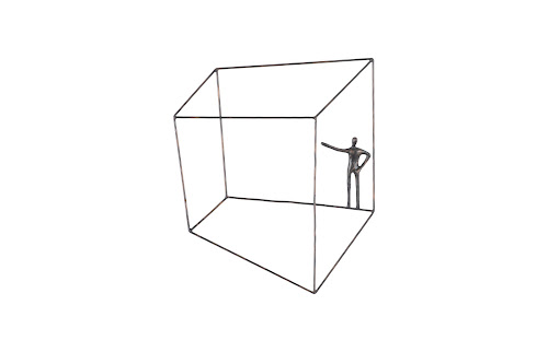 Phillips Collection Perspective Wall Art Square Standing Arm Up Accent