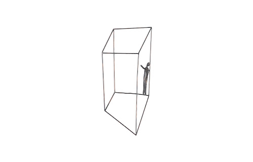 Phillips Collection Perspective Wall Art Square Standing Arm Up Accent