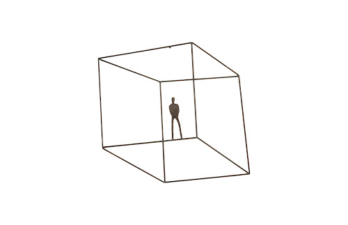 Phillips Collection Perspective Wall Art Square Standing Arms Down Accent