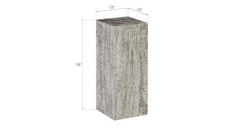 Phillips Collection Prism Pedestal Medium Gray Stone Accent