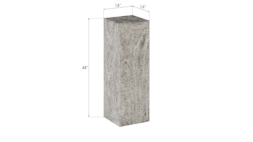 Phillips Collection Prism Pedestal Large Gray Stone Accent