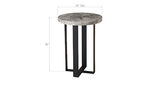 Phillips Collection Chuleta Bar Table on Black Metal Base Chamcha Wood Gray Stone Bar Stool