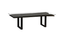 Phillips Collection Chainsaw  with Glass Burnt Black Black Iron U Legs Dining Table