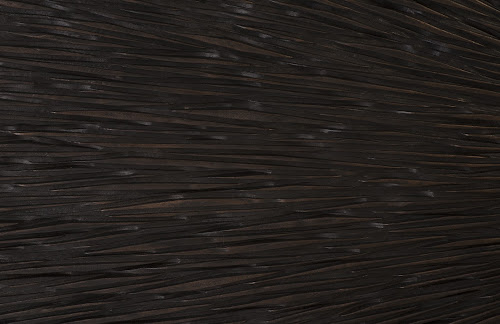 Phillips Collection Chainsaw  with Glass Burnt Black Black Iron U Legs Dining Table