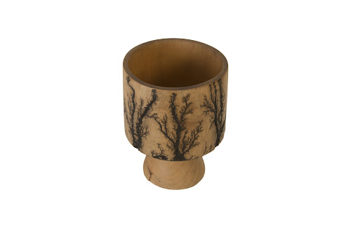 Phillips Collection Lightning Mango Wood Cup Shape Vase