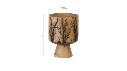 Phillips Collection Lightning Mango Wood Cup Shape Vase